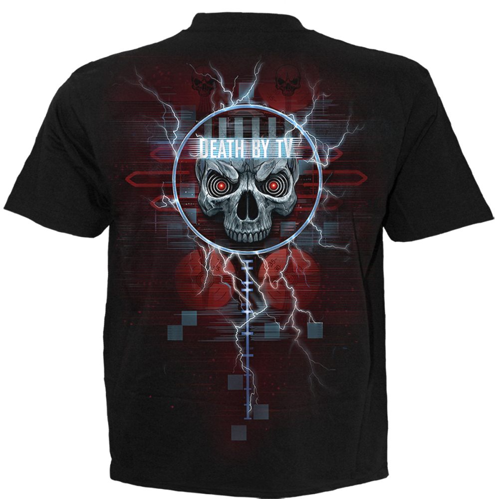 Spiral - Death By Tv Heren T-shirt - Zwart